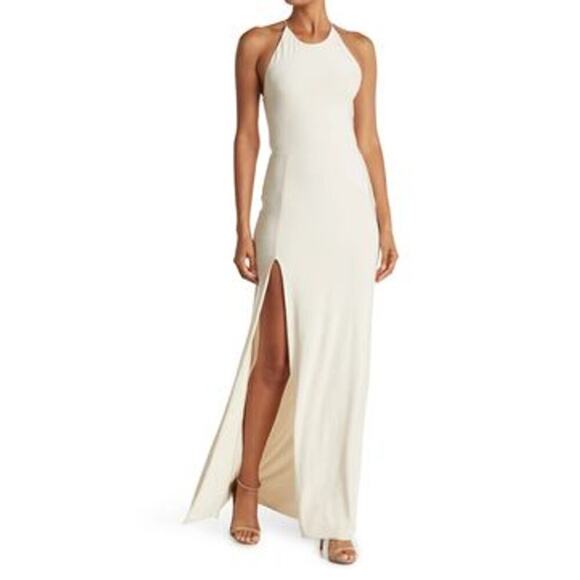 love by design Slinky Strappy High Slit Long Dress M - Picture 1 of 7